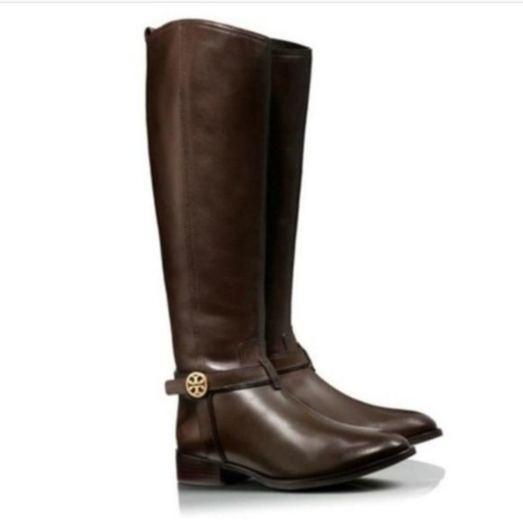 Tory Burch Shoes - Tory Burch | Bristol Brown Leather Riding Boot | Sz 8